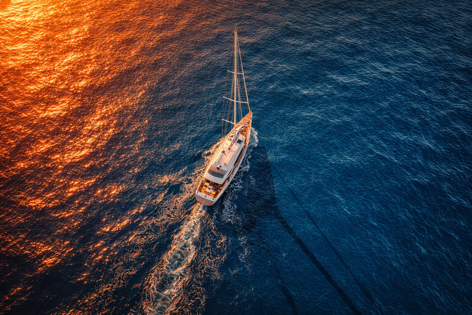 Yate de lujo en el Mediterráneo cerca de Alicante